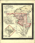 Pocket Map Showing the Probable Theatre of the War 1861 by Relic Map Company