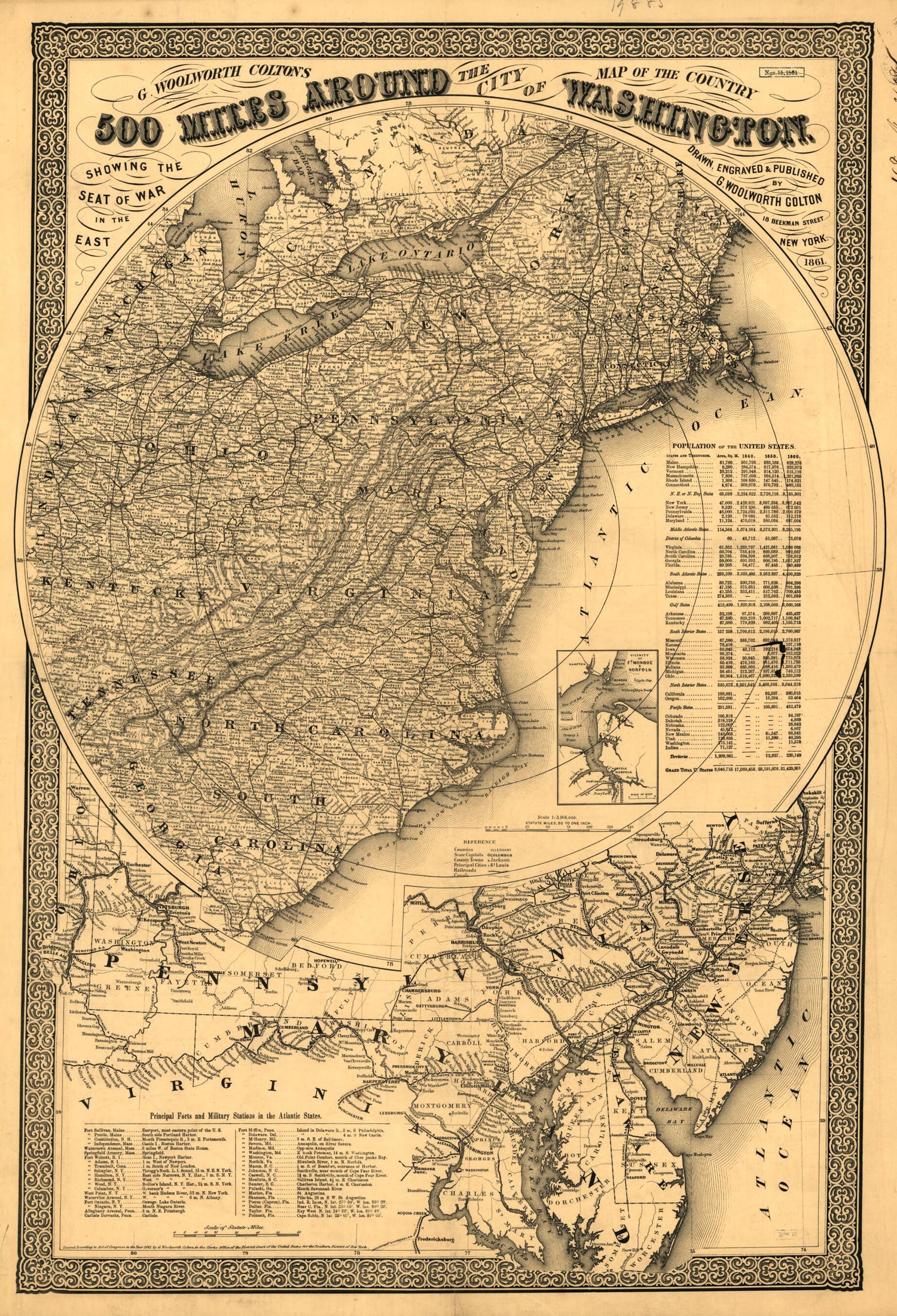 This old map of G. Woolworth Colton&