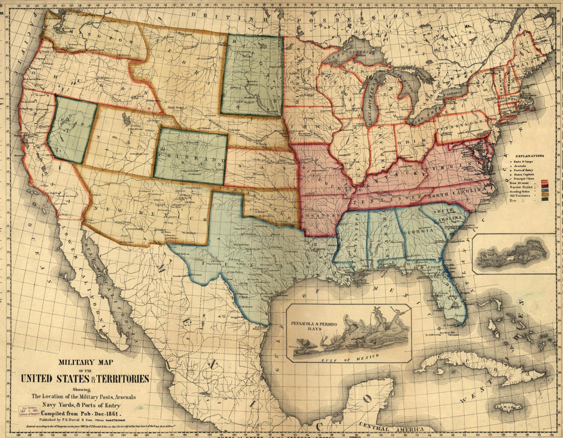 This old map of Doc--from 1861 was created by  Peter S. Duval and Son in 1861