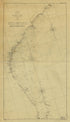 Preliminary Chart of the Atlantic Coast from Cape Hateras to Cape Florida. Autographic Transfer 1861 by Relic Map Company