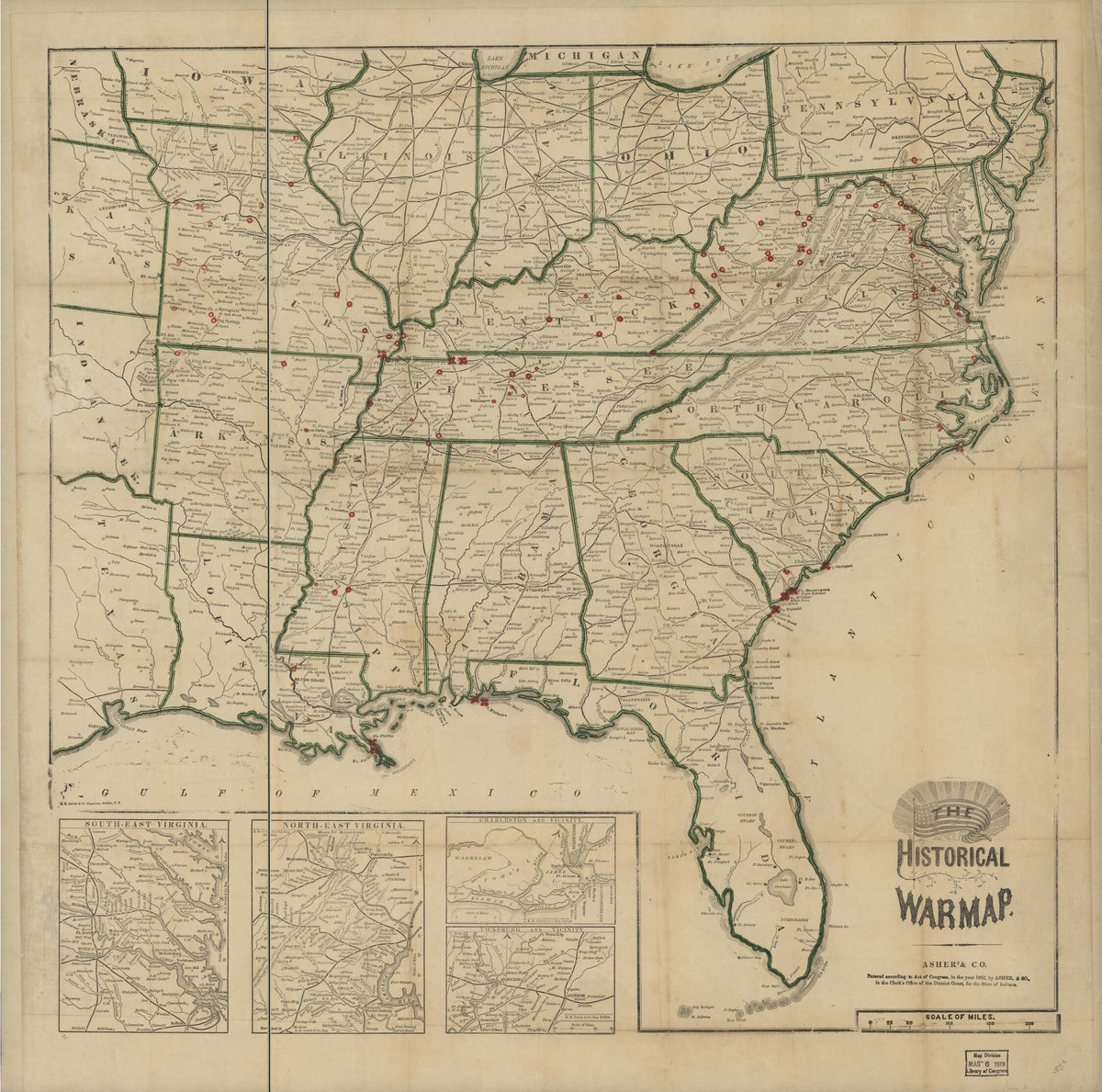 The Historical War Map 1863 by Relic Map Company
