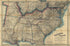 Map of the Southern States of North America With the Forts, Harbours & Military Positions in 1862 by Relic Map Company