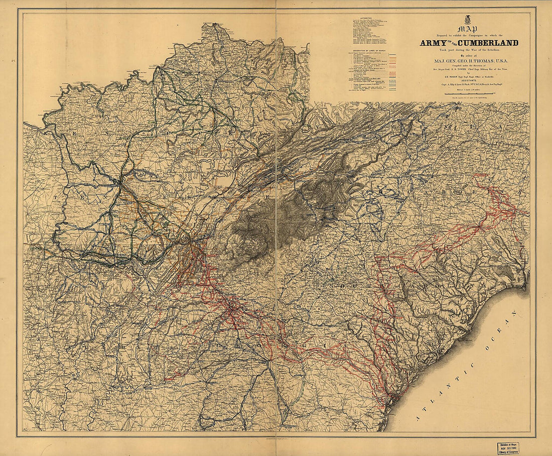 This old map of 65 from 1865 was created by Edward Ruger in 1865