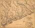 Map of the Seat of War, In South Carolina, and Georgia in 1861 by Relic Map Company