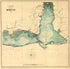 Approaches to Mobile,Alabama in 1864 by Relic Map Company