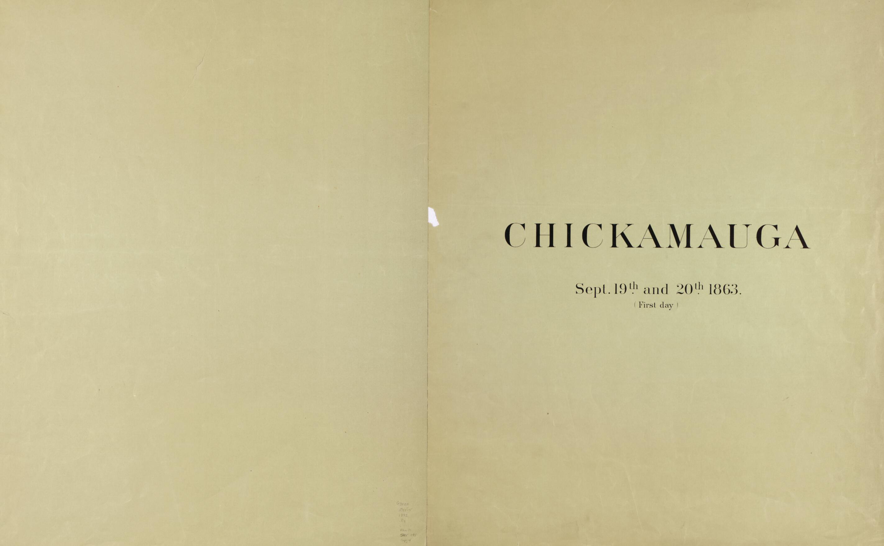 This old map of Map of the Battlefield of Chickamauga, September 19th and 20th 1863 from 1892 was created by Edward Ruger in 1892