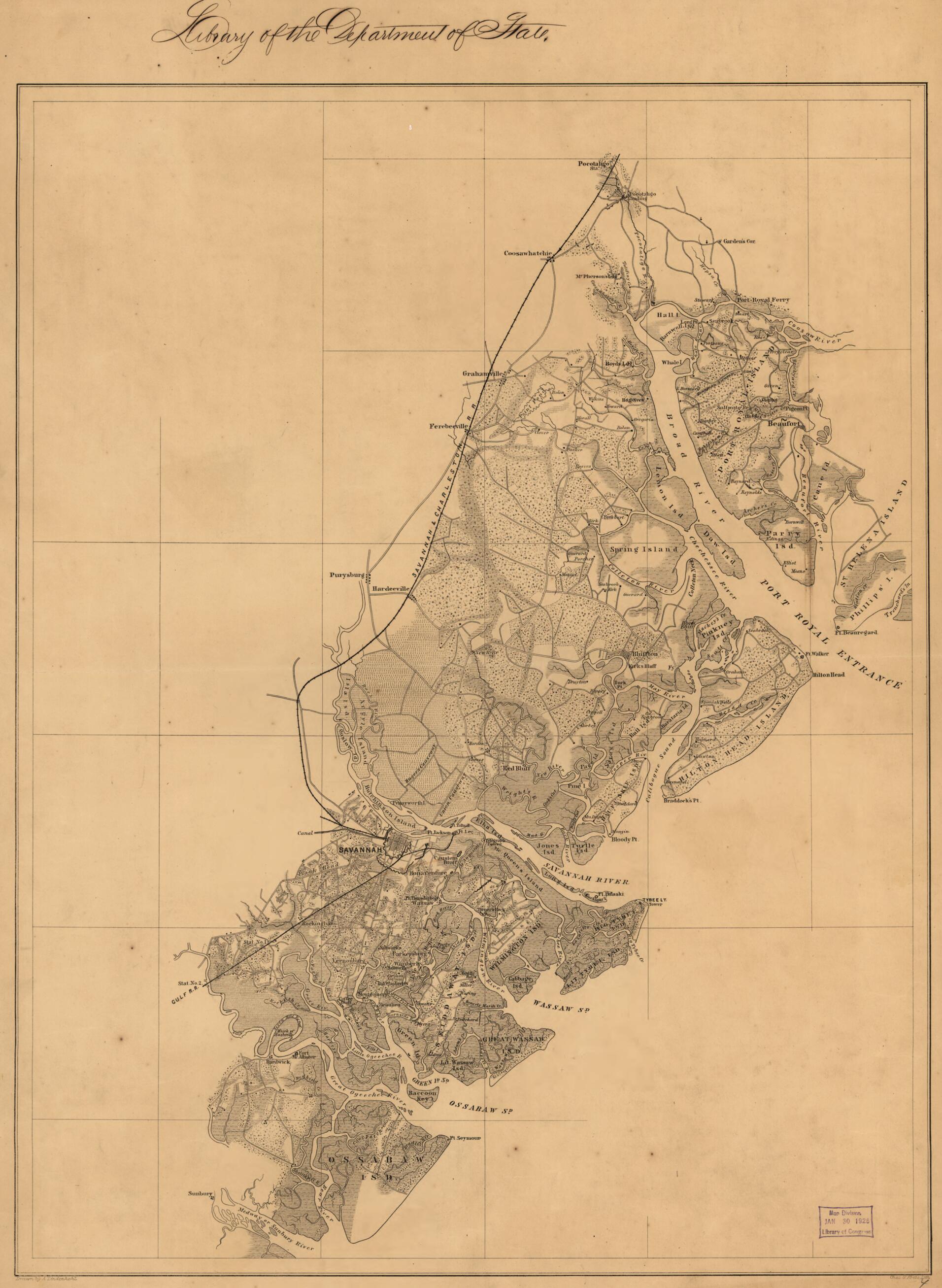 This old map of from 1861 was created by A. Lindenkohl in 1861