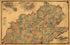 New Map of Kentucky and Tennessee From Authentic Reports of County Surveyors Throughout the States of Kentucky and Tennessee With a New Key for Measuring Distances and Specifying Localities (which Key Is Secured by Copyright.) in 1861 by Relic Map Company