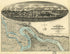 View of Vicksburg and Plan of the Canal, Fortifications & Vicinity 1863 by Relic Map Company