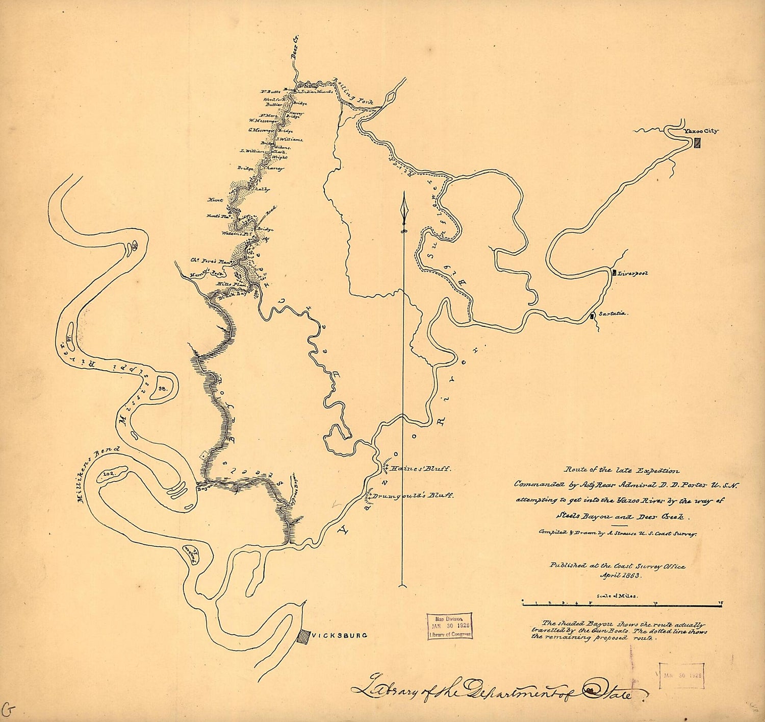This old map of Route of the Late Expedtion sic Commanded by Act&