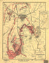 Gettysburg and Vicinity, Showing the Lines of Battle, July, 1863 by Relic Map Company