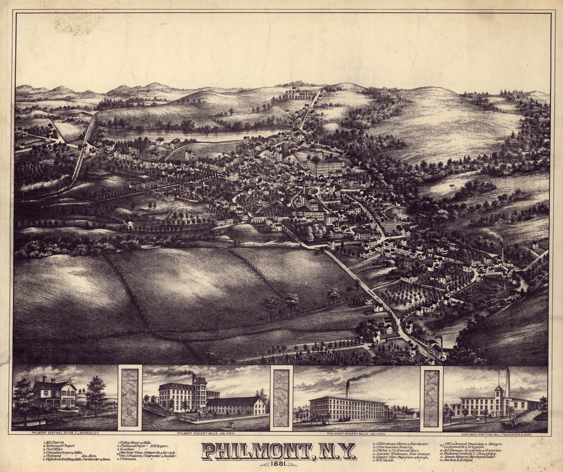 This old map of Philmont, New York : from 1881 was created by  in 1881