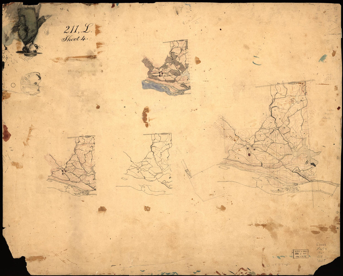 This old map of Maps of the Environs of Forts Franklin, Alexander, and Ripley, In Montgomery County, Maryland from 1860 was created by  United States. Army. Corps of Engineers in 1860