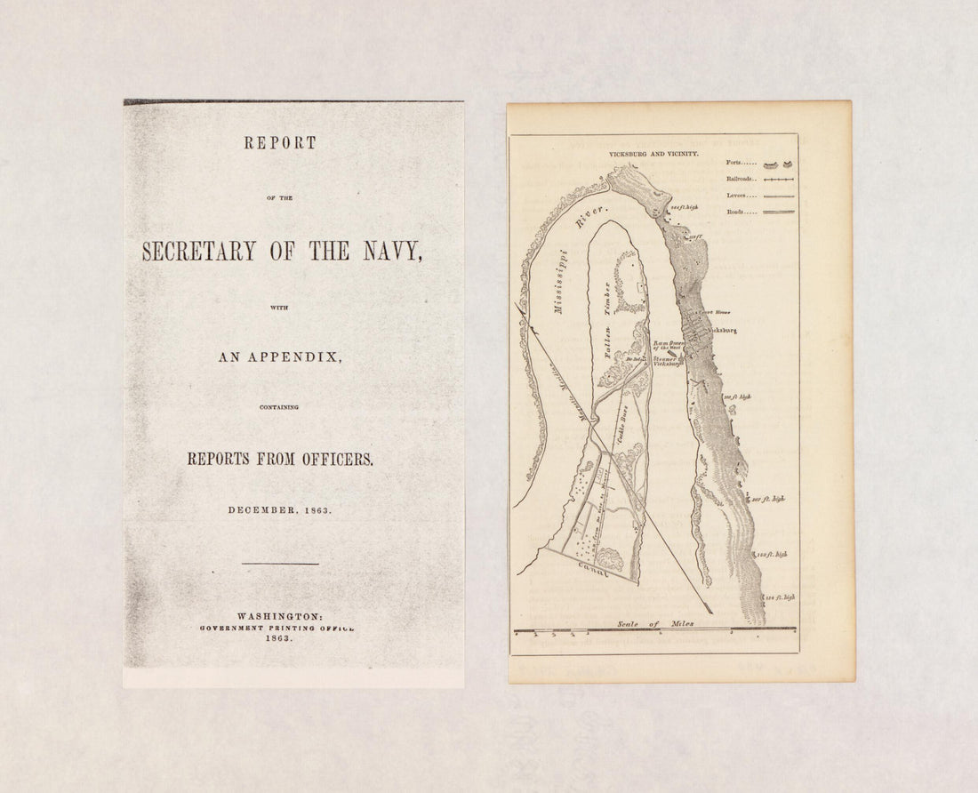 This old map of Vicksburg and Vicinity from 1863 was created by  United States. Navy in 1863