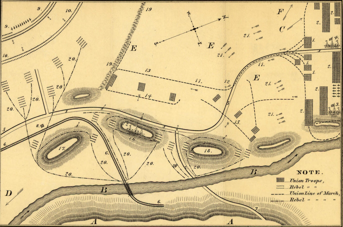 This old map of 29, 1863 from 1882 was created by Hector Tyndale in 1882