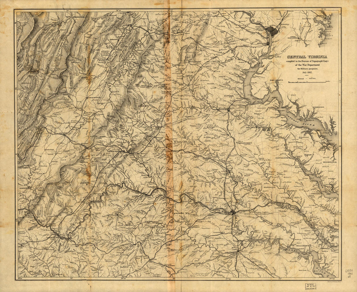 Central Virignia 1862 by Relic Map Company