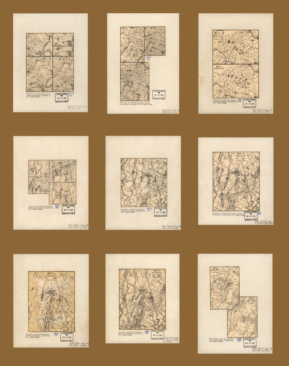 This old map of July 3, 1863 from 1886 was created by Jacob Wells in 1886