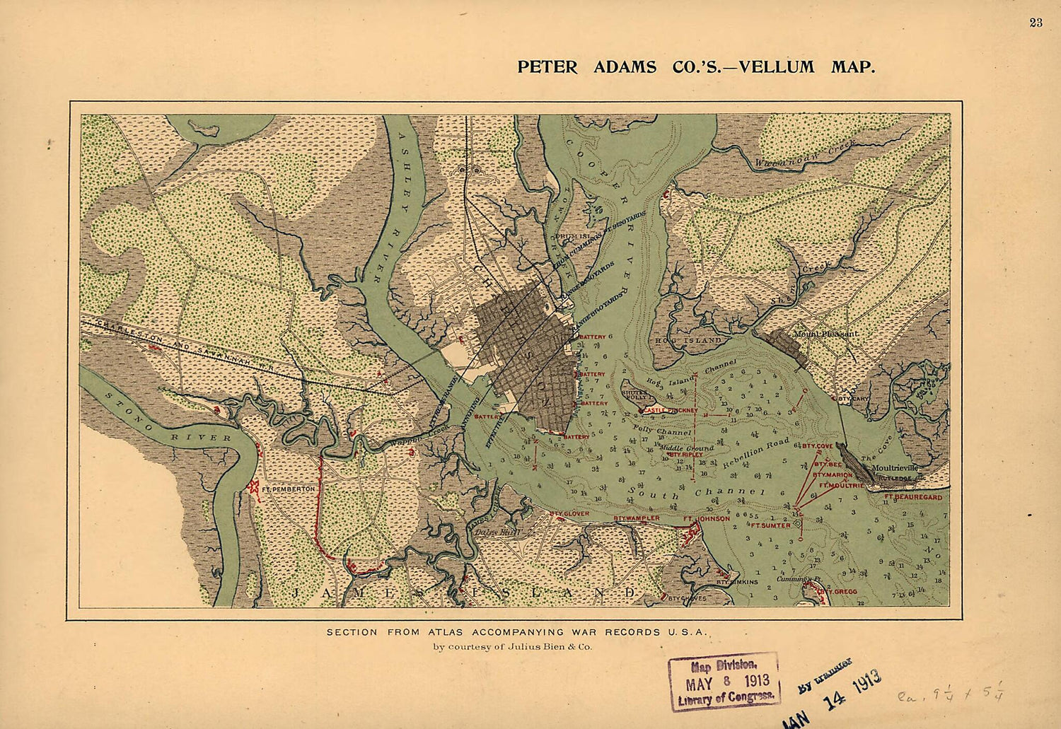 This old map of from 1860 was created by  Peter Adams Company in 1860