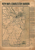 New Map of Charleston Harbor, Showing the Scene of the Great Naval Contest Between the Iron Clad Monitors and the Rebel Batteries, Also the Lines of Fire, Forts, Obstructions, Inlets, Princl. Plantations, & E.t.c 1863 by Relic Map Company