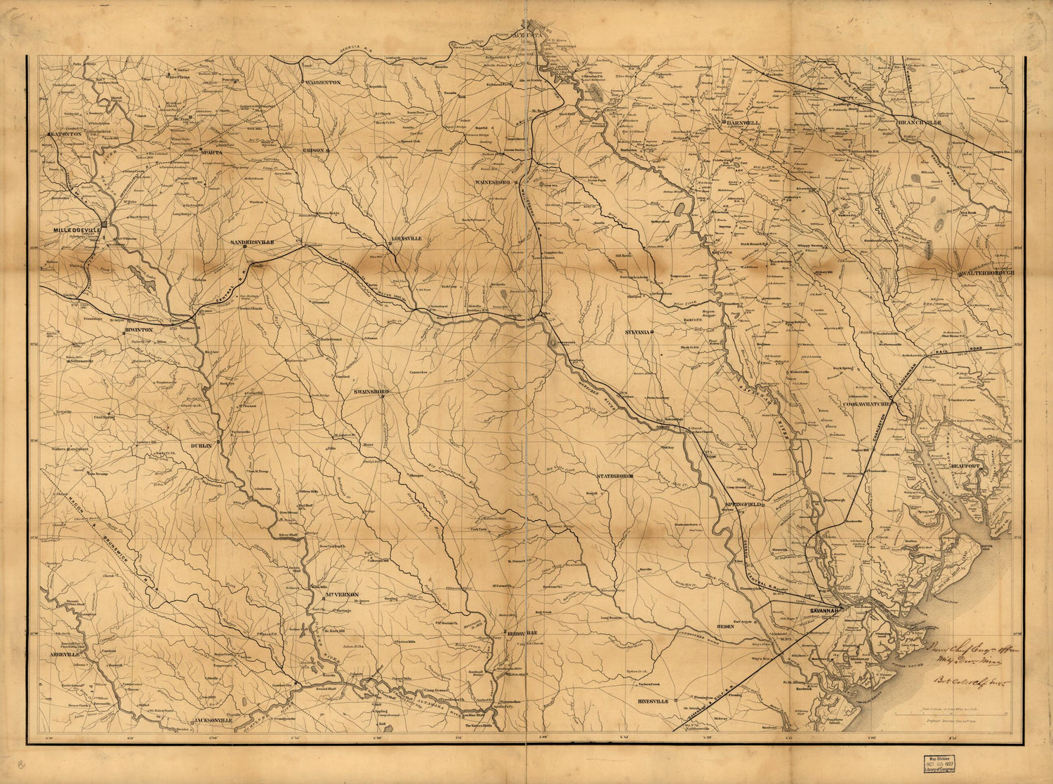 This old map of Part of South Carolina and Georgia from 1864 was created by  United States. Army. Corps of Engineers in 1864