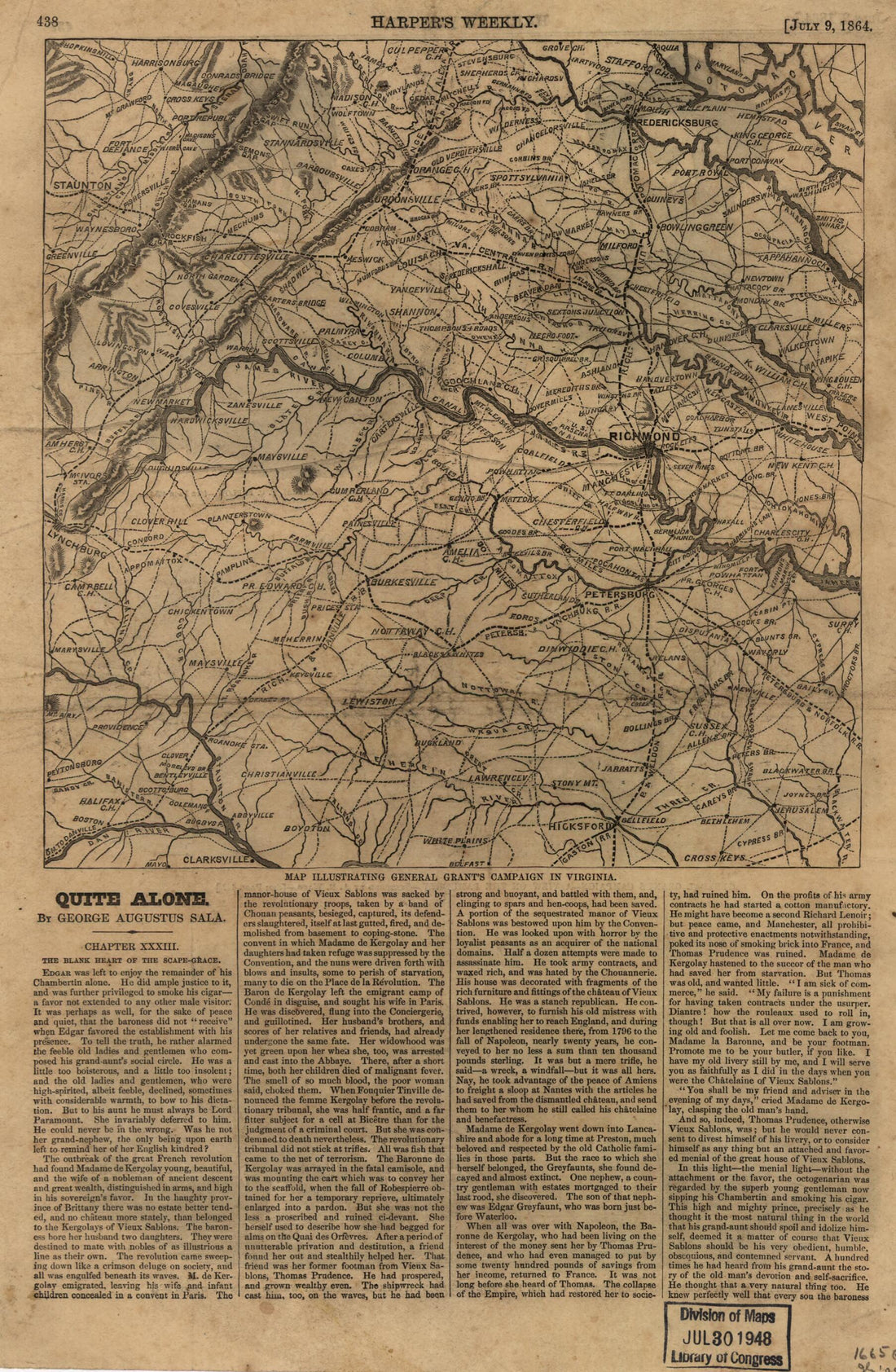 This old map of Map Illustrating General Grant&