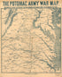 The Potomac Army War Map. Designed to Show the Present Fighting Ground In Virginia to Meet the Demand of the Times 1864 by Relic Map Company