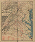 Field Map Showing Field of Operations of the Armies of the Potomac and James in 1892 by Relic Map Company