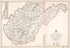 Post Route Map of the State of West Virginia : Showing Post Offices With the Intermediate Distances On Mail Routes In Operation On the 1st of January 1923 (West Virginia) by Relic Map Company