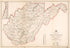 Post Route Map of the State of West Virginia : Showing Post Offices With the Intermediate Distances On Mail Routes In Operation On the 1st of July in 1922 by Relic Map Company