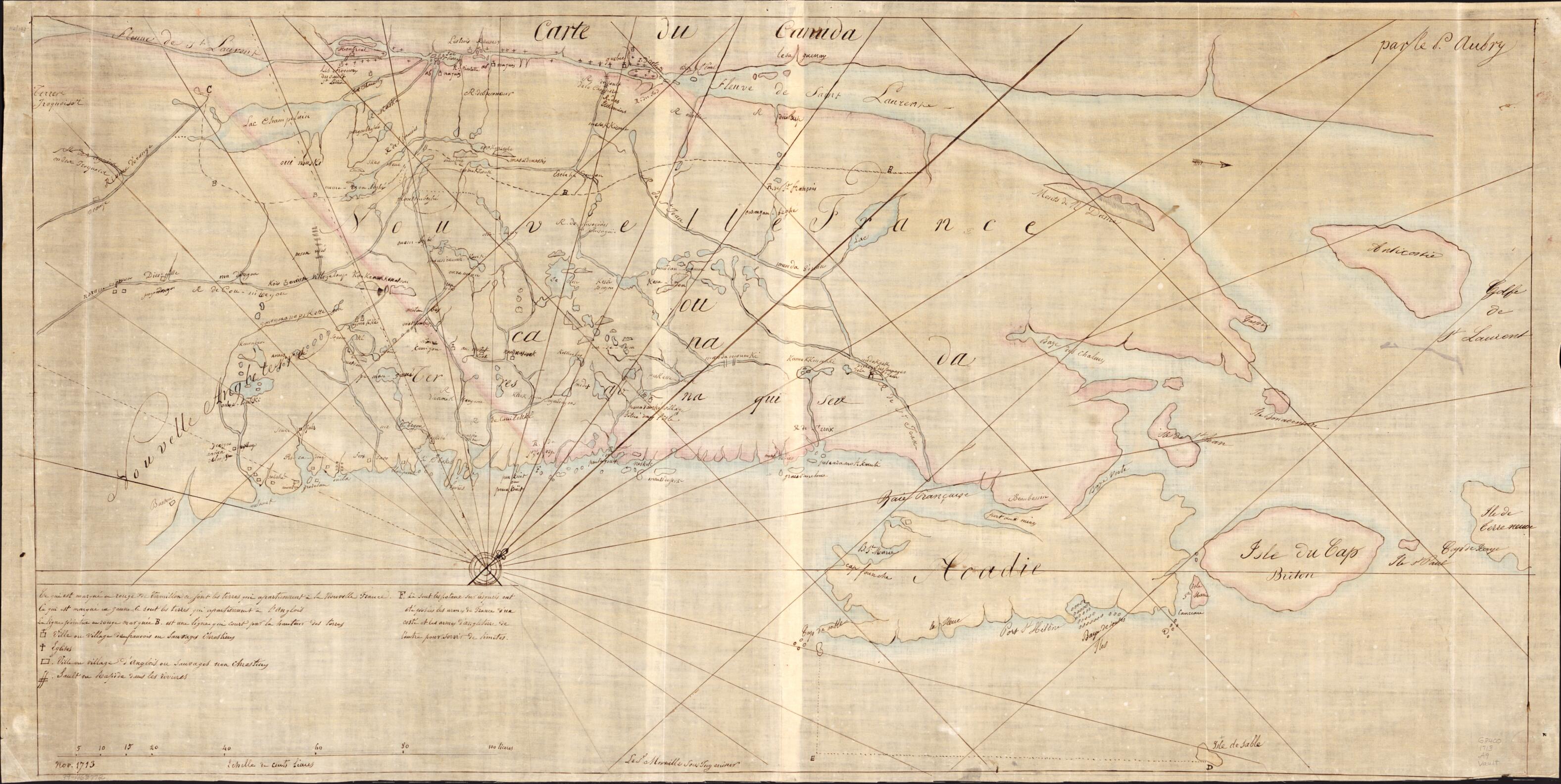 This old map of Carte Du Canada from 1900 was created by P. Aubry in 1900