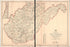 Post Route Map of the State of West Virginia : Showing Post Offices With the Intermediate Distances On Mail Routes In Operation On the 1st of July 1919 (West Virginia) by Relic Map Company