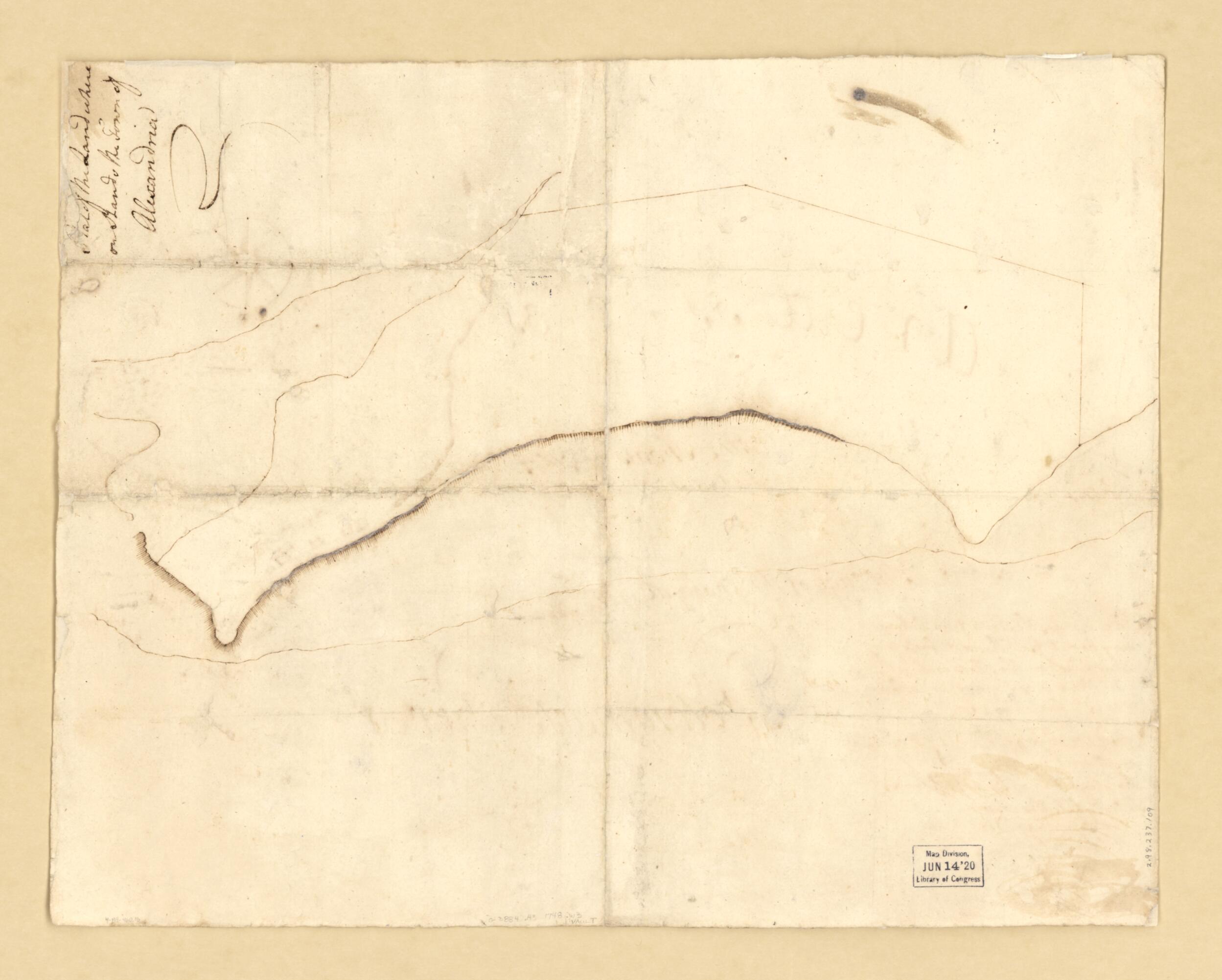 This old map of Plat of the Land Where On Stands the Town of Alexandria. (George Washington&