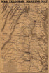 War Telegram Marking Map 1862 by Relic Map Company