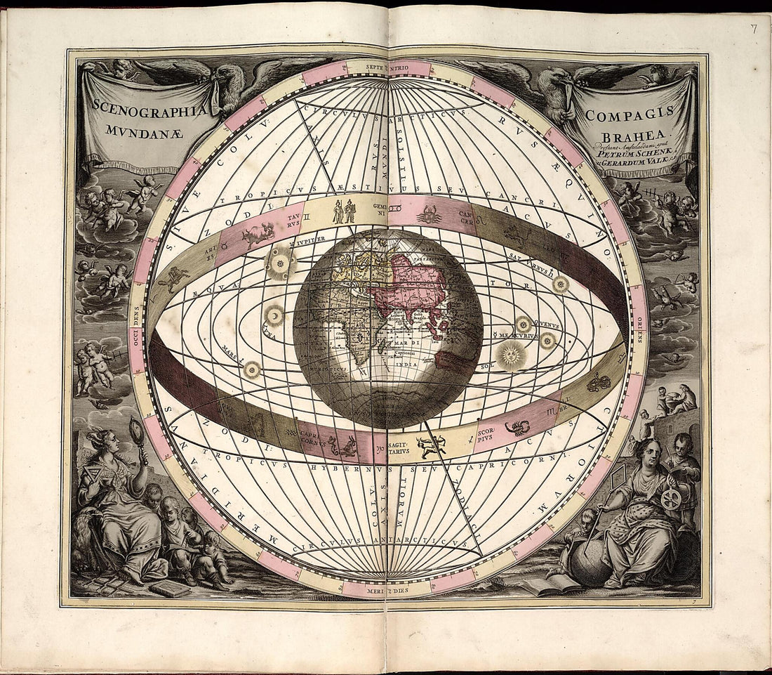 This old map of 8. Planisphaerium Arateum, Sive Compages Orbium from Atlas Universalis Et Novus from 1708 was created by G. (Gerard) Valck in 1708