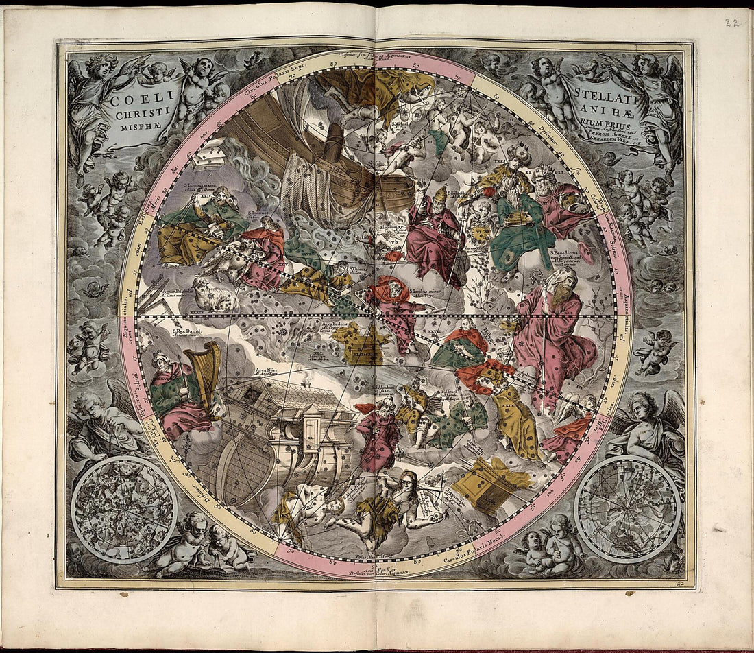 This old map of 24. Hemisphaerium Stellatum Boreale Antiquum from Atlas Universalis Et Novus from 1708 was created by G. (Gerard) Valck in 1708