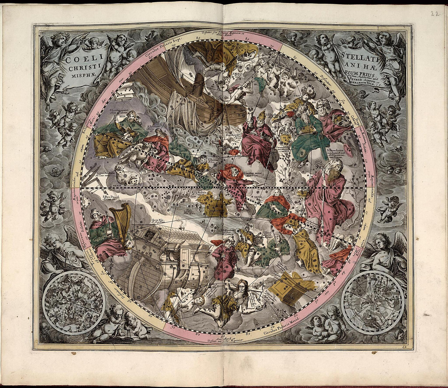 This old map of 24. Hemisphaerium Stellatum Boreale Antiquum from Atlas Universalis Et Novus from 1708 was created by G. (Gerard) Valck in 1708