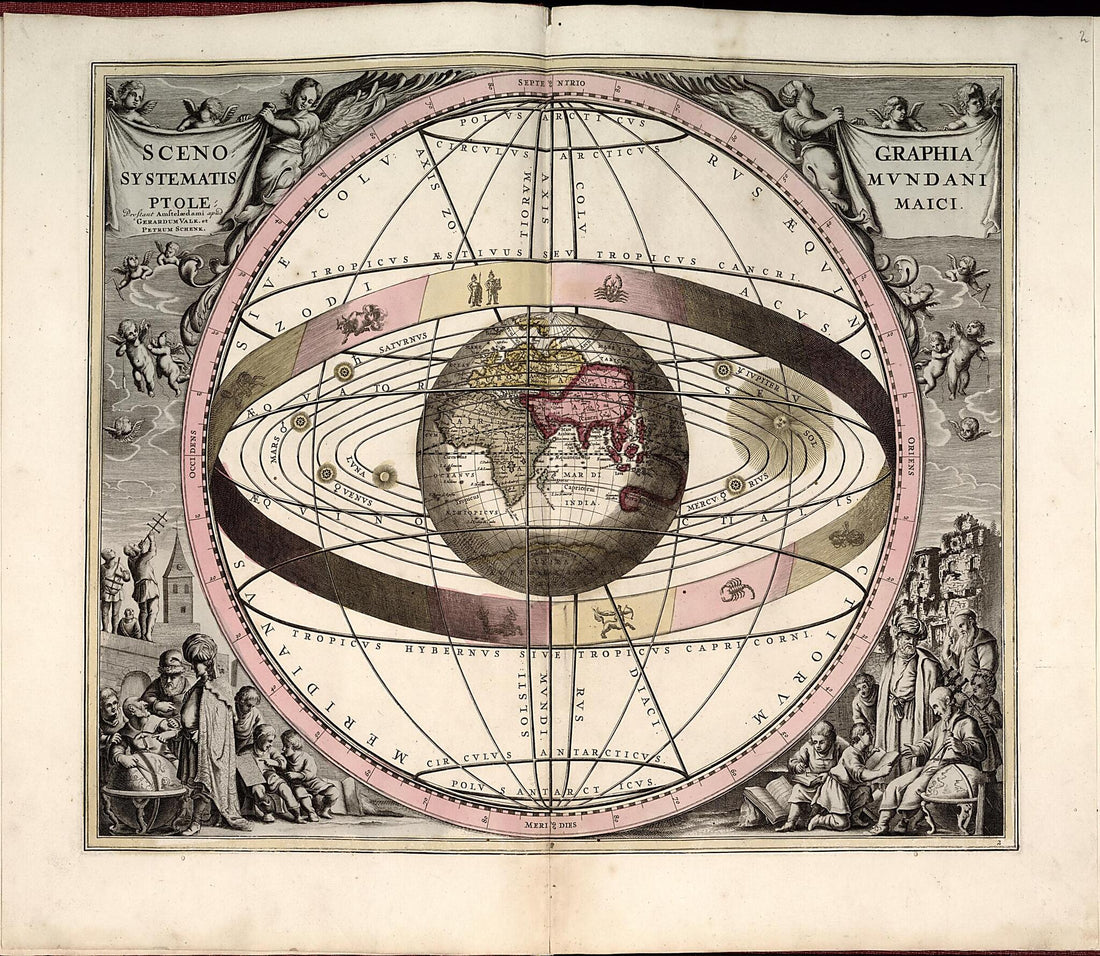 This old map of 2. Scenographia Systematis Munani Ptolemaici from Atlas Universalis Et Novus from 1708 was created by G. (Gerard) Valck in 1708