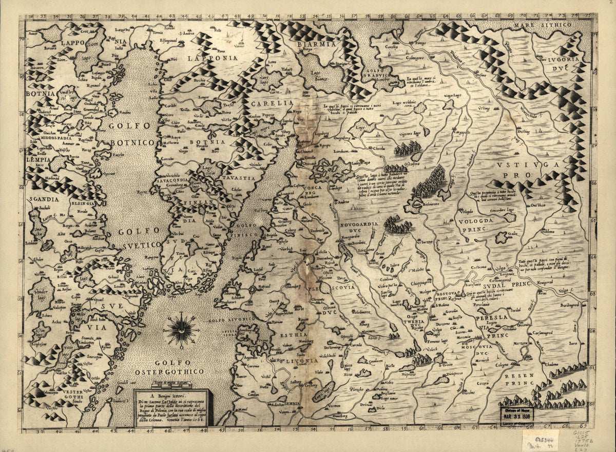 Poland, 1568 from Geografia Tavole Moderne Di Geografia. 1575 by Relic Map Company