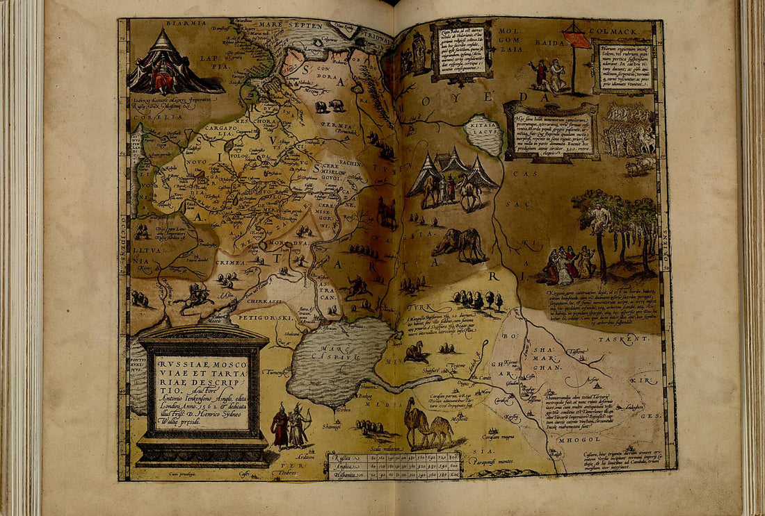 This old map of Rvssia Aut Potius Magni Dvcis Moscoviae Imperivm from Theatrum Orbis Terrarum from 1570 was created by Abraham Ortelius in 1570