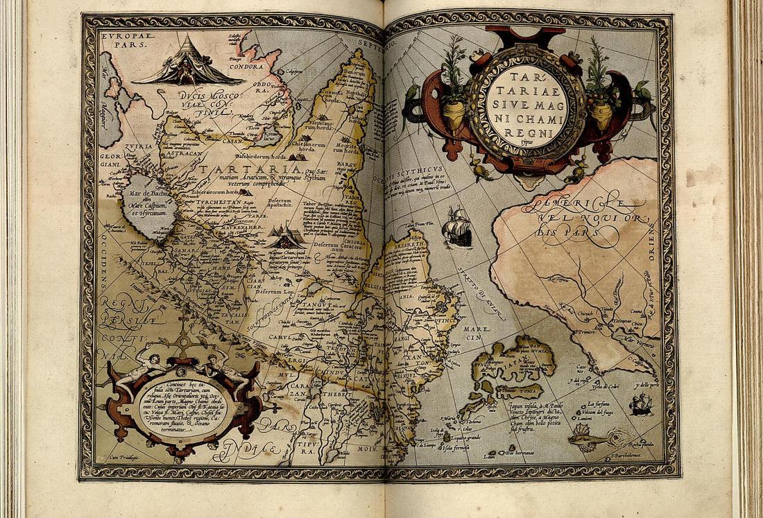 This old map of Tartaria Siue Magni Chami Imperivm from Theatrum Orbis Terrarum from 1570 was created by Abraham Ortelius in 1570