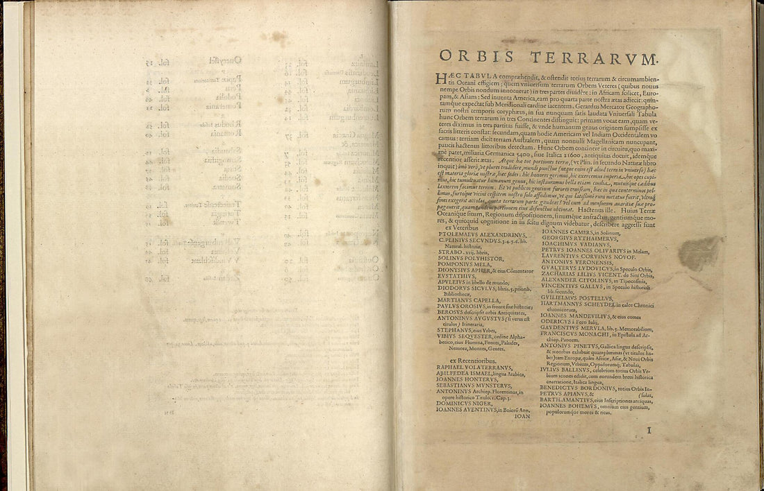 This old map of Orbis Terrarvm from Theatrum Orbis Terrarum from 1570 was created by Abraham Ortelius in 1570