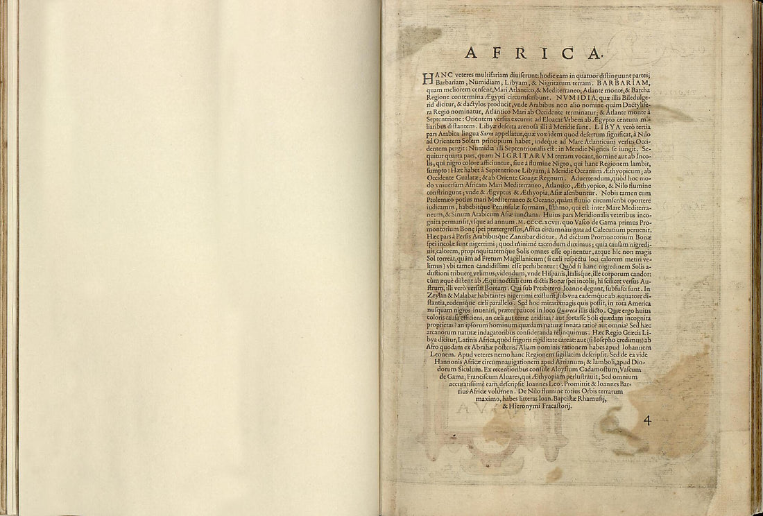 This old map of Africa from Theatrum Orbis Terrarum from 1570 was created by Abraham Ortelius in 1570