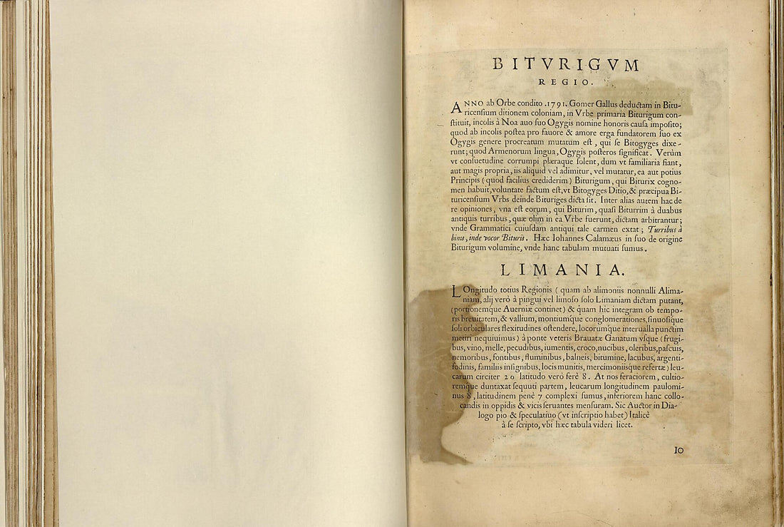 This old map of Bitvrigvm. Regio. Limania from Theatrum Orbis Terrarum from 1570 was created by Abraham Ortelius in 1570