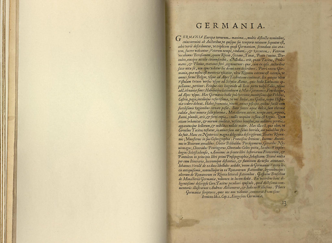 This old map of Germania from Theatrum Orbis Terrarum from 1570 was created by Abraham Ortelius in 1570