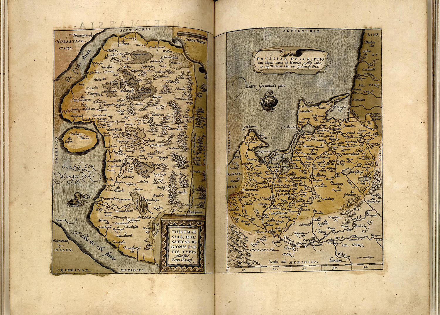 This old map of Thietmarsia. Prvssia from Theatrum Orbis Terrarum from 1570 was created by Abraham Ortelius in 1570