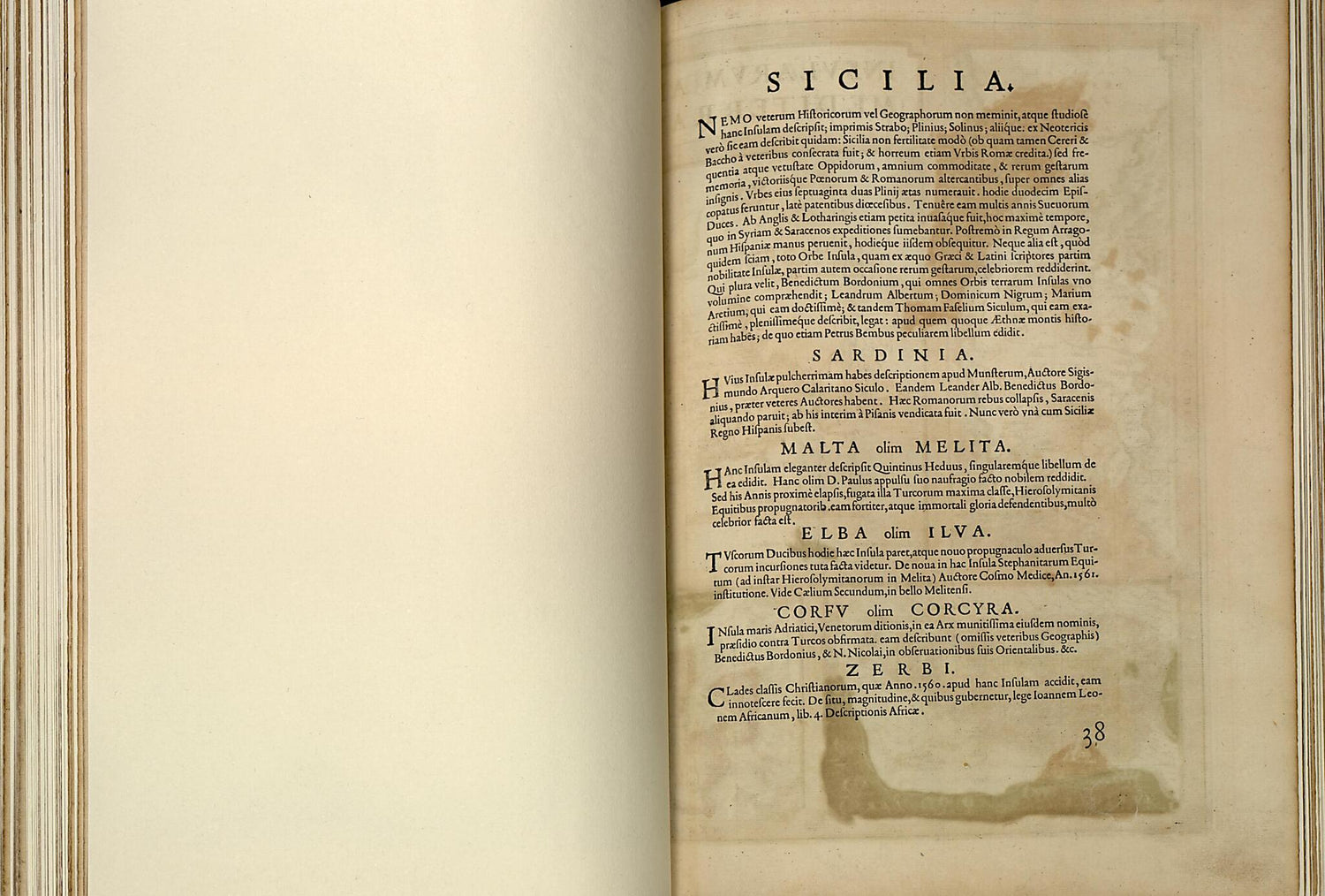 This old map of Sicilia. Sardinia. Malta Olim Melita. Elba Olim Ilva, Corfv Olim from Theatrum Orbis Terrarum from 1570 was created by Abraham Ortelius in 1570