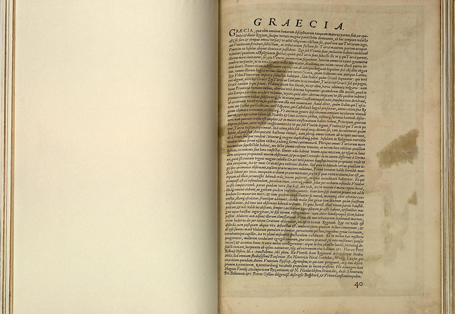 This old map of Graecia from Theatrum Orbis Terrarum from 1570 was created by Abraham Ortelius in 1570