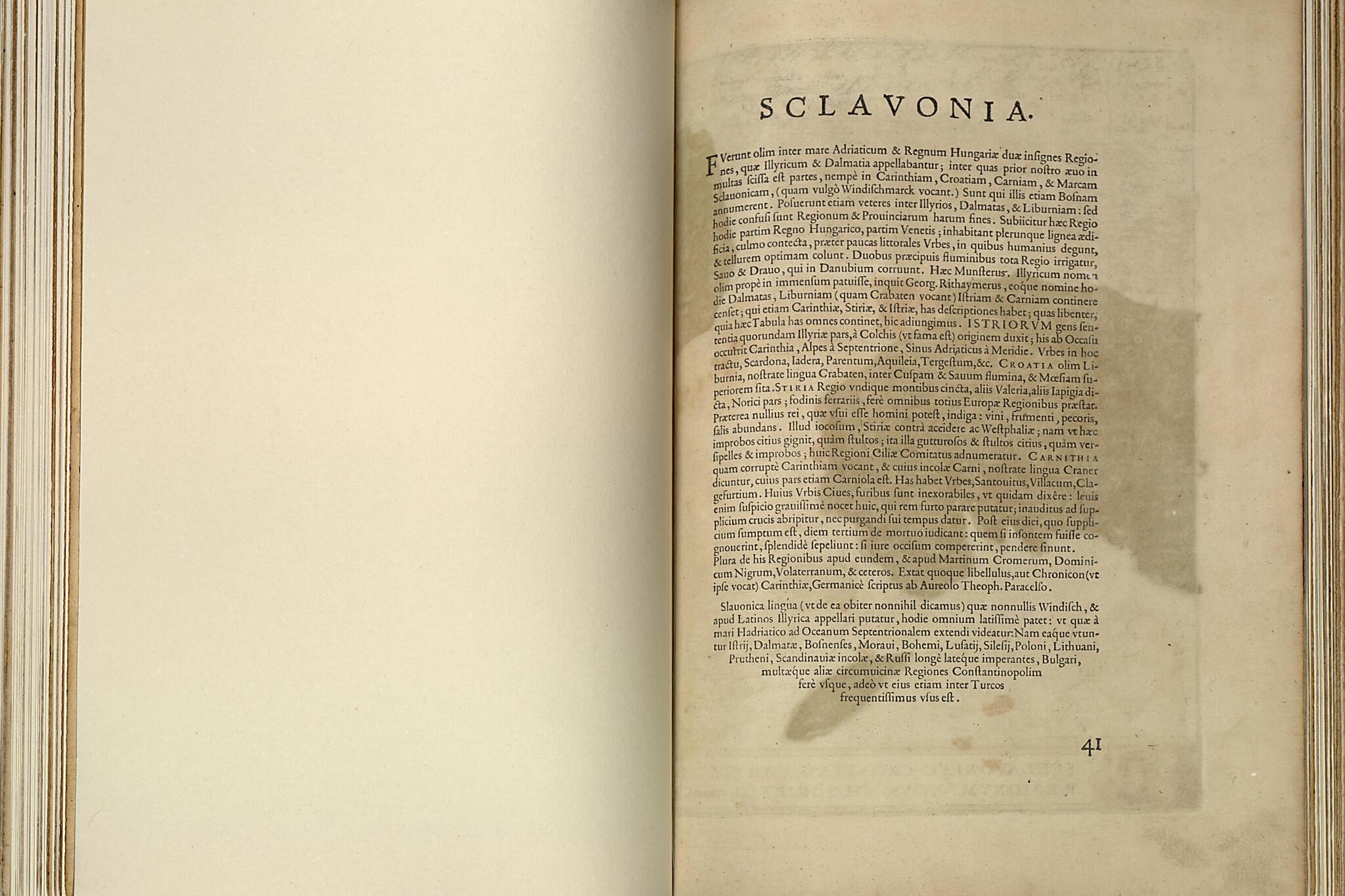 This old map of Sclavonia from Theatrum Orbis Terrarum from 1570 was created by Abraham Ortelius in 1570