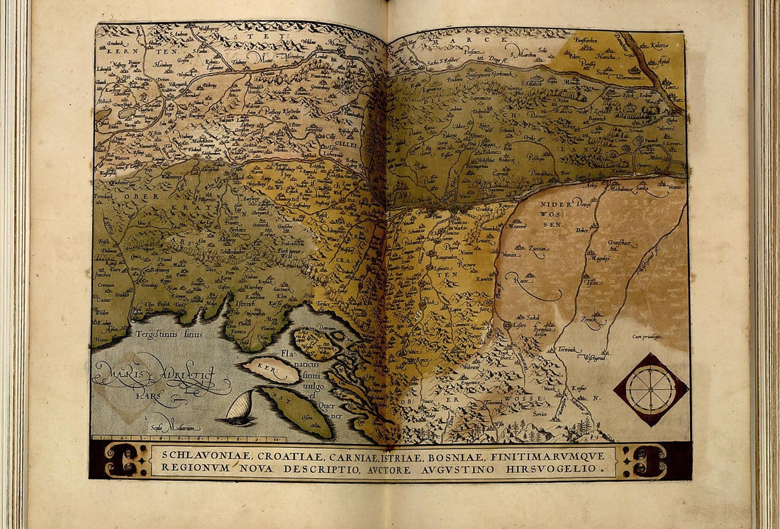 This old map of Sclavonia from Theatrum Orbis Terrarum from 1570 was created by Abraham Ortelius in 1570