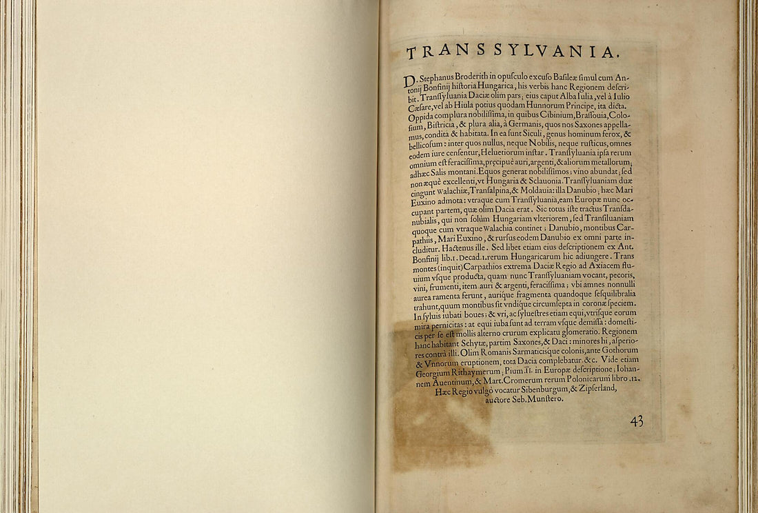 This old map of Transsylvania from Theatrum Orbis Terrarum from 1570 was created by Abraham Ortelius in 1570